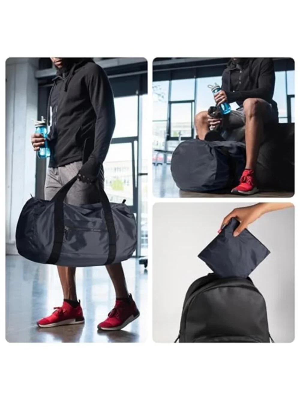 Foldable Duffel Bag 45L Travel Gym Lightweight Waterproof Packable Tote